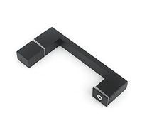 OXOLAMRIN porte a mano, tetto a mano, Maniglia for porta doccia in acciaio inossidabile, maniglia for porta fienile push con maniglia for porta completamente in vetro(Black)