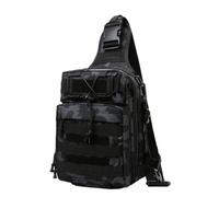 OXOLAMRIN Scatole per attrezzi da pesca, Borsa a tracolla da pesca for uomo, multicolore(Black Gray)