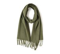 OXOLAMRIN Sciarpa Winter Warmth, Sciarpa di lana multicolore con nappe for uomo e donna(Green3)