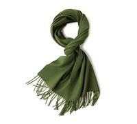 OXOLAMRIN Sciarpa Winter Warmth, Sciarpa di lana multicolore con nappe for uomo e donna(Green5)