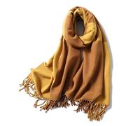 OXOLAMRIN Sciarpa Winter Warmth, Sciarpa invernale da donna in cashmere con frange multicolore(Ginger)
