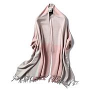 OXOLAMRIN Sciarpa Winter Warmth, Sciarpa invernale da donna in cashmere con frange multicolore(Light Gray Powder)