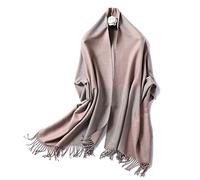OXOLAMRIN Sciarpa Winter Warmth, Sciarpa invernale da donna in cashmere con frange multicolore(Pink Camel)