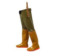 OXOLAMRIN Stivali da pesca, Stivali da pesca con stivale, for caccia alle anatre, da uomo e da donna, in gomma PVC, gialli, taglie 4-9(5)