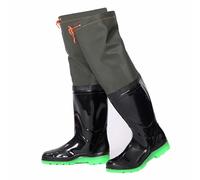 OXOLAMRIN Stivali da pesca, Stivali da pesca e caccia in PVC con stivaletti, neri, 4-9(4)