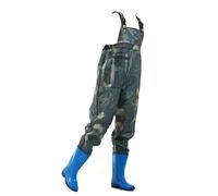 OXOLAMRIN Stivali da pesca, Stivali da pesca impermeabili Hip Waders antiscivolo marrone verde giallo kaki blu taglie 4.5-6.5(Dark Green,5)