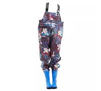 OXOLAMRIN Stivali da pesca, Stivali da pesca impermeabili Hip Waders antiscivolo marrone verde giallo kaki blu taglie 4.5-6.5(Brown,4.5)