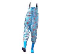 OXOLAMRIN Stivali da pesca, Stivali da pesca impermeabili Hip Waders antiscivolo marrone verde giallo kaki blu taglie 4.5-6.5(Blue,6.5)