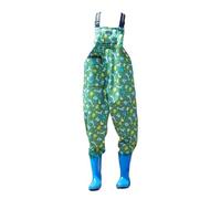 OXOLAMRIN Stivali da pesca, Stivali da pesca impermeabili Hip Waders antiscivolo marrone verde giallo kaki blu taglie 4.5-6.5(Green,5.5)