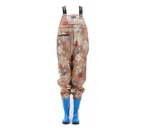 OXOLAMRIN Stivali da pesca, Stivali da pesca impermeabili Hip Waders antiscivolo marrone verde giallo kaki blu taglie 4.5-6.5(Khaki,4.5)
