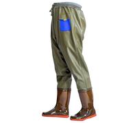 OXOLAMRIN Stivali da pesca, Stivali da pesca impermeabili in PVC for uomo e donna, verdi, diverse misure, suola Oxford antiscivolo(9)