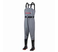 OXOLAMRIN Stivali da pesca, Stivali da pesca in PVC impermeabili for uomo e donna, multicolore, varie misure(Grey,9.5)