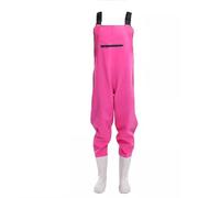 OXOLAMRIN Stivali da pesca, Stivali da pesca unisex in PVC, leggeri e impermeabili, rinforzati in nylon, con suola esterna con tacchetti, fibbia regolabile, multicolore, diverse taglie(Pink,5)