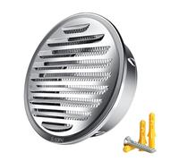 OXOLAMRIN Uscita di Parete Circolare in Acciaio Inossidabile Cappa aspirante con Copertura a 45° Ventilazione con canali Piatti for Esterni, con Rete schermante, for Scarico Interno(80mm 3.1in)