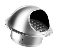 OXOLAMRIN Uscita di Parete Circolare in Acciaio Inossidabile Prese d'Aria, Tappo di sfiato for asciugatrice a Muro, Copertura Esterna for estrattore d'Aria, con Rete schermante(60mm/2.4in)