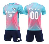 OXOQAQ Completo Calcio Personalizzabile per Adulti e Bambini, Maglie e Pantaloni, Maglie da Calcio Allenamento per Uomo, Set Divise Calcio