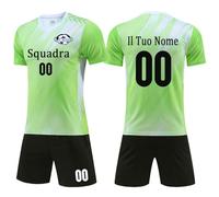 OXOQAQ Completo Calcio Personalizzabile per Adulti e Bambini, Maglie e Pantaloni, Maglie da Calcio Allenamento per Uomo, Set Divise Calcio