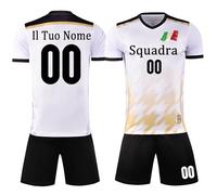 OXOQAQ Kit Calcio Uomo Squadra con Numero Nome Logo Personalizzata Completi Squadre da Calcio Bambini Personalizzabili Set Divise Calcio