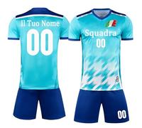 OXOQAQ Kit Calcio Uomo Squadra con Numero Nome Logo Personalizzata Completi Squadre da Calcio Bambini Personalizzabili Set Divise Calcio