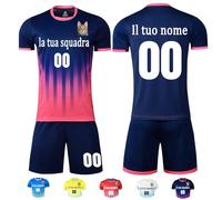 OXOQAQ Maglia Calcio Bambino Uomo Personalizzabile Set Divise Calcio Bambini Personalizzabile Completi da Calcio Bambino