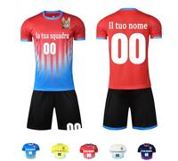 OXOQAQ Maglia Calcio Bambino Uomo Personalizzabile Set Divise Calcio Bambini Personalizzabile Completi da Calcio Bambino