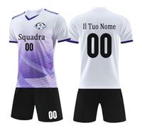 OXOQAQ Maglie da Calcio Personalizzabili per Adulti e Bambini, Maglie e Pantaloni, Magliette Calcio Allenamento per Il Calcio Maschile, Uomo Maglia Calcio Personalizzata