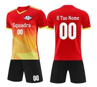 OXOQAQ Maglie da Calcio Personalizzabili per Adulti e Bambini, Maglie e Pantaloni, Magliette Calcio Allenamento per Il Calcio Maschile, Uomo Maglia Calcio Personalizzata