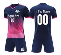 OXOQAQ Maglie da Calcio Personalizzabili per Adulti e Bambini, Maglie e Pantaloni, Magliette Calcio Allenamento per Il Calcio Maschile, Uomo Maglia Calcio Personalizzata
