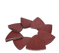 OxoxO - Fogli abrasivi triangolari, 80 mm, grana 40, 60, 80, 120, 180, grana 180, gancio e anello in ossido di alluminio (confezione da 50)