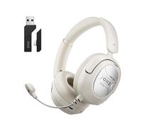 OXS Storm A2 Cuffie da Gioco Wireless, Cancellazione Attiva del Rumore, Bluetooth 5.4 & Bassa Latenza 2,4 GHz, Doppia Modalità EQ, 70 Ore di Batteria, per PC, PS4, PS5, Switch e Cellulare, Bianco