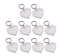 Oxtxuzdm 10 portachiavi con inserto per foto, varie forme, portachiavi con cornice portachiavi con vestito diviso per foto cornice portachiavi carino, E, Taglia unica