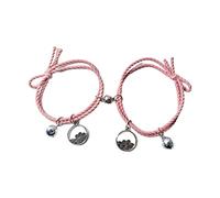 Oxtxuzdm 2 pz/set ogni coppia con ciondolo uomo donna regalo amicizia charms corda elastica mano gioielli corda elastica mano corda, Misura unica, come descritto