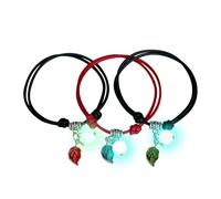 Oxtxuzdm 3 Pz/set Perline Intrecciate A Mano Love Star Sisters Romanzo Regolabile Corda A Mano Cuore Bead Bangle, Misura unica, come descritto