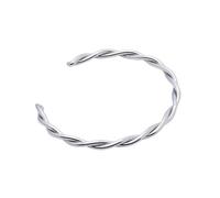Oxtxuzdm Alla moda Moderno Spirale Gemelli Argento Posato Comodo Indossare Gioielli Con Finitura Ad Alta Forza Eleganti Abiti Alla Moda Spirali Twist Bracciale, Taglia unica, come descritto