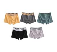 Oxtxuzdm Biancheria intima da uomo in cotone, confezione da 5, boxer traspiranti e traspiranti, ad asciugatura rapida, biancheria intima traspirante, Cinque colori combinati, XXL