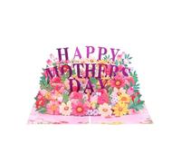 Oxtxuzdm Biglietto di auguri per la festa della mamma felice carta floreale invito con busta regali di compleanno fatti a mano per mamma donne unico festa della mamma