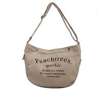 Oxtxuzdm Borsa a tracolla con stampa di lettere Borse a tracolla di grande capacità per la borsa a tracolla per la scuola degli studenti del messaggero, Beige, One Size