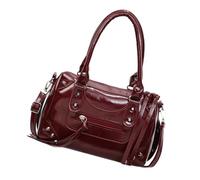 Oxtxuzdm Borsa a tracolla retrò alla moda in morbido tessuto scamosciato elegante metodi di trasporto interni spaziosi perfetti per la stagione autunnale invernale pratica borsa a tracolla in pelle