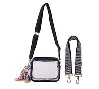 Oxtxuzdm Borsa a tracolla trasparente alla moda della chiara borsa compiacente dello stadio con la borsa regolabile delle cinghie, C, One Size