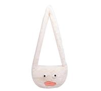 Oxtxuzdm Carino Fuzzy Purse Y2K Peluche Borsa A Tracolla Peluche Peloso Tote Bag Estetica Fata Grunge Y2K Accessori Peloso Per Le Donne, bianco, One Size