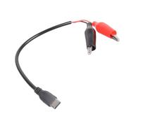 Oxtxuzdm Cavo di prova del cavo dell'alimentazione elettrica per il laboratorio elettronico di tipo C maschio al tester leggero della clip del cavo di prova del doppio della clip