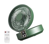Oxtxuzdm Circolatori d'aria desktop con luce notturna a LED remota 3 modalità di velocità Batteria ricaricabile 4000mAh Risparmio di spazio Ventilatore da tavolo oscillante pieghevole con timer