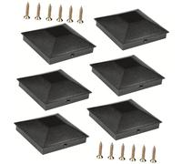 Oxtxuzdm Copertura di base del recinto di blocco della luce Guardia Forma piramide Resistente all'acqua Top esterno per 3.5 Pollici Base in legno Semplice Installa Copertura Postale in PP impermeabile