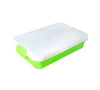 Oxtxuzdm Custodia portatile per giocattoli di sabbia con coperchio impilabile Sensory Bin Vassoio di sabbia per la famiglia Viaggio in spiaggia Bambini Gioco creativo Scatola giocattolo di sabbia