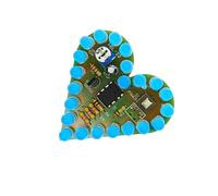 Oxtxuzdm Educational Heart Light Board Circuito Analogico per Teoria Elettronica Pratica Principiante Effetto Respirazione Parte Respirazione Componenti Lampada
