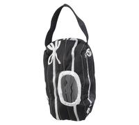 Oxtxuzdm Elegante custodia a righe per salviettine umidificate, comoda borsa in cotone robusto con fiocco, per genitori alla moda, uso quotidiano, porta ricarica, Nero , Taglia unica