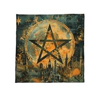 Oxtxuzdm Elegante panno per meditazioni reversibile, tappetino per tarocchi, in velluto, compatto, per rituali e raduni, tovaglia per divinazione