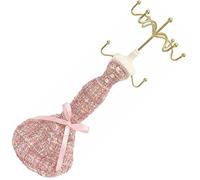 Oxtxuzdm Elegante Tessuto Metallo a Forma di Umano Gioielli Display Stand per Orecchini Anelli Amuleti Compatto Robusto Home Store Organizzatori Portagioie Vetrina Portatile