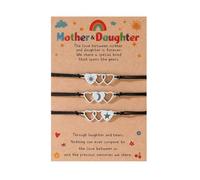 Oxtxuzdm Eleganti braccialetti intrecciati a mano in acciaio inossidabile con eleganti disegni di sole e stelle e per gli amanti delle donne alla moda cuore luna, Misura unica, come descritto