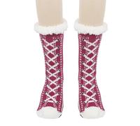 Oxtxuzdm Eleganti calze termiche da donna invernali eleganti e comode pantofole da donna, Viola scuro, Taglia unica